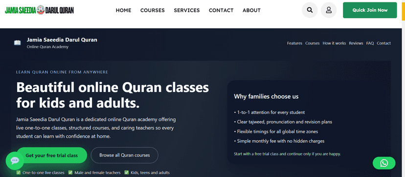 Jamia Saeedia Education