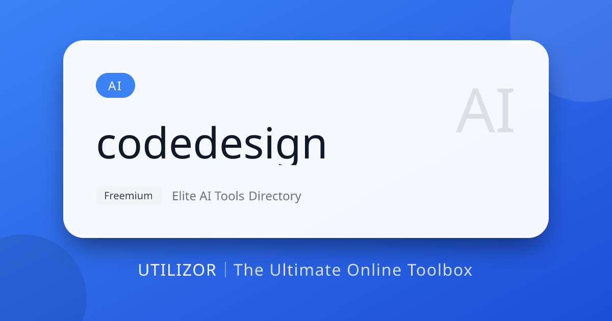 CodeDesign | AI Website Builder with Hosting & Code Export Tool