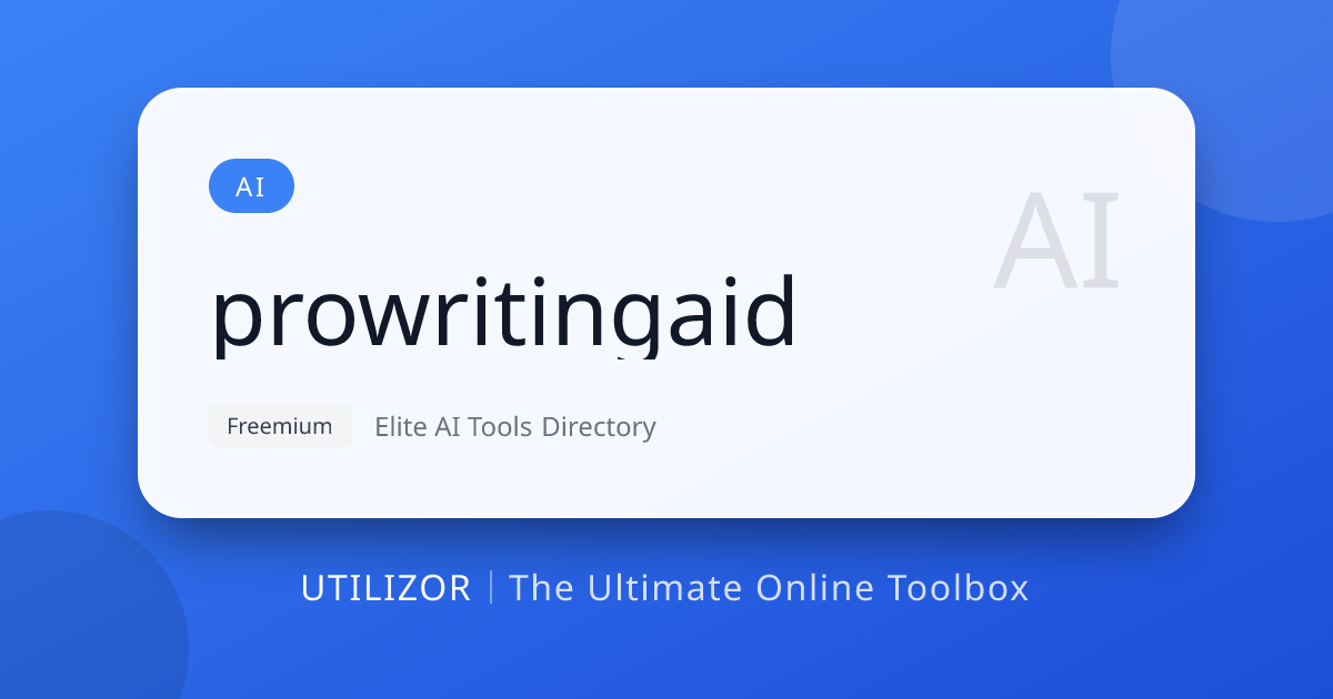 ProWritingAid | AI Writing Assistant, Grammar Checker & Editor